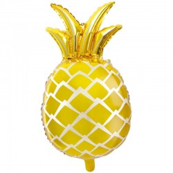 Guld Ananas folie ballon 38 x 63 cm