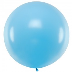Stor Lyseblå ballon. 90 Cm.