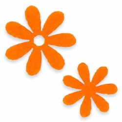 Filt Blomster Orange til kort pynt