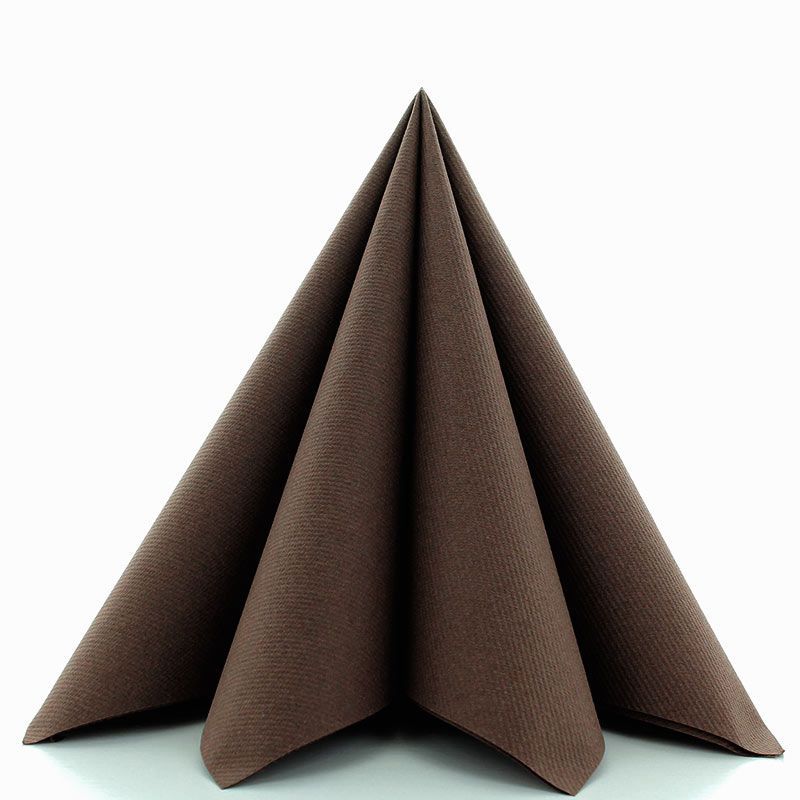 Airlaid-Tekstil serviet brun 40x40 cm