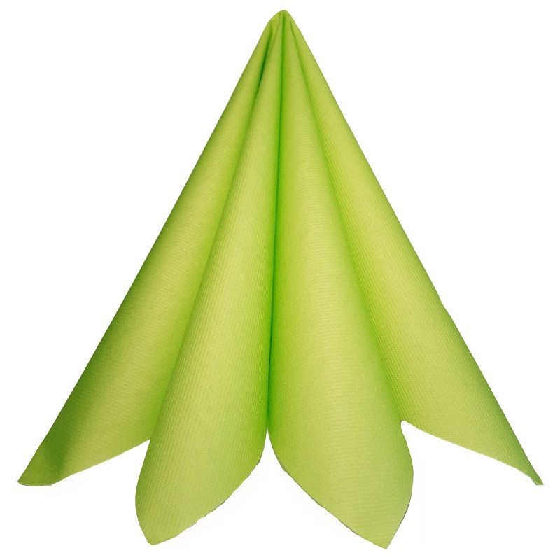 Ihr Airlaid tekstilservietter limegrøn 40 x 40 cm.