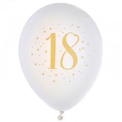 18 års fødselsdagsballoner 8 stk