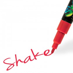 Shake tusch rød fin 2,5 mm