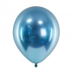Blå chrom balloner, 50 stk