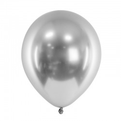 Sølv chrom balloner, 50 stk