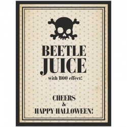 Flaskeetiket beetle juice. 10 Stk