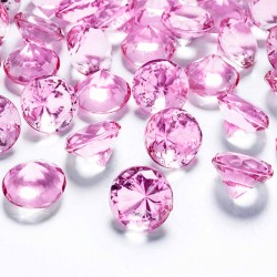 lyserøde pynte diamanter 20 mm