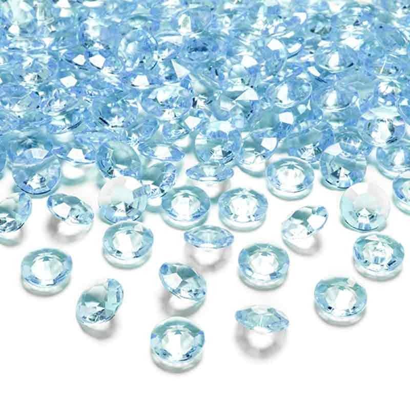 Turkis pynte diamanter 12 mm. 100 stk