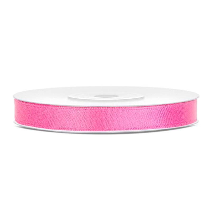 Lys Pink satinbånd 6 mm, 25 m.