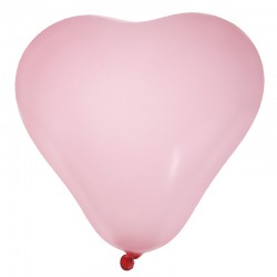 Lyserød hjerte ballon 8 stk