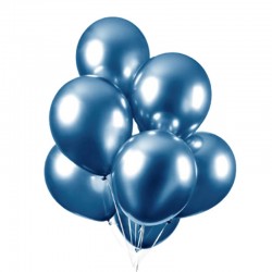 Chrome balloner blå, 10 stk. 30 cm.