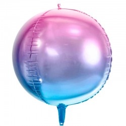 Ombre Folieballon Lilla / Blå 35 cm