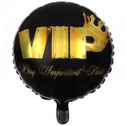 sort VIP folie ballon. 1 stk