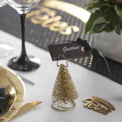 julepynt bordkortholder guld juletræ