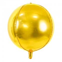 Guld folieballon rund 40 cm