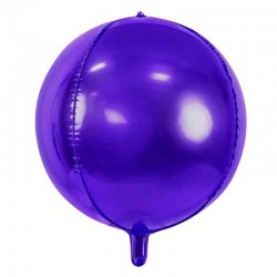 Lilla folieballon rund 40 cm