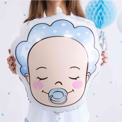 Barnedåbspynt baby dreng folie ballon. 40 x 45 cm