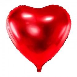 Rød folieballon hjerte 45 cm