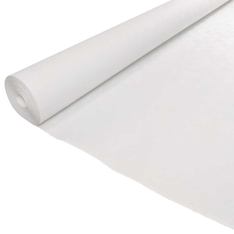 Hvid papirdug. 1,20 x 50 meter