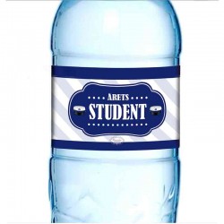 Mørkeblå studenter flaskeetiketter 3 stk