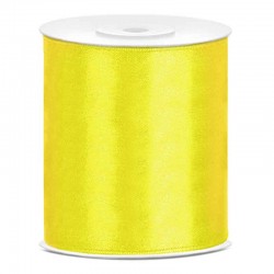 lys gul satinbånd 100 mm x 25 Meter