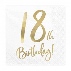 18 års fødselsdagsservietter