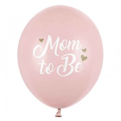 lyserøde balloner mom to be. 6 stk