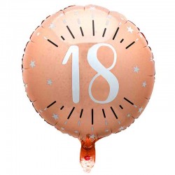 18 års folieballon rose gold. 1 stk