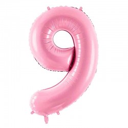 tal ballon 9 lyserød. 86 cm