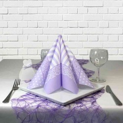 Airlaid-Tekstilserviet lilla Bine borddækning