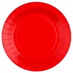 paptallerkner rød 23 cm. 10 stk