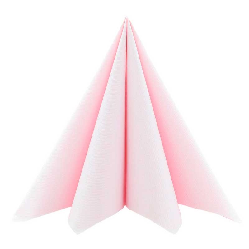 Airlaid Tekstilservietter lys rosa 40x40