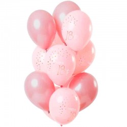 18 års balloner lush blush. 33 cm