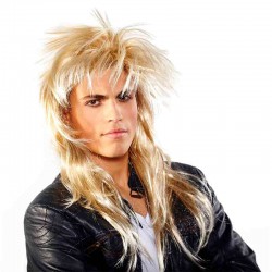 80'er rocker paryk blond