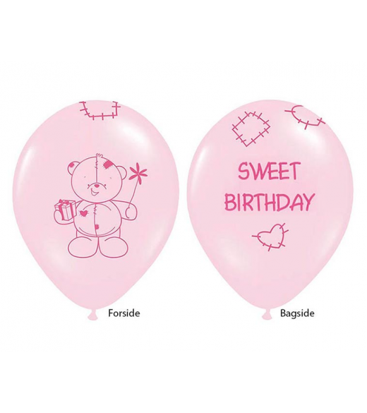Lyserød ballon sweet birthsday