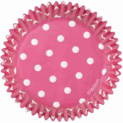 Pink Muffinsforme med polkaprikker