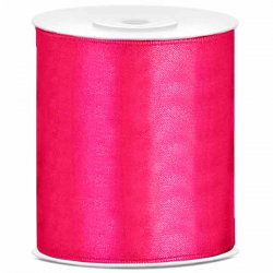Pink satinbånd 100 mm x 25 Meter