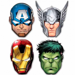 Masker Avengers udklædning. 6 stk