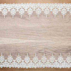 Hvid blonde bordløber 45 cm x 9 meter Design 3