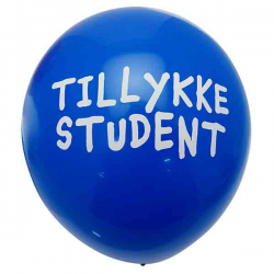 10 Blå Balloner Tillykke Student