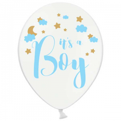 6 stk hvide balloner It's a Boy