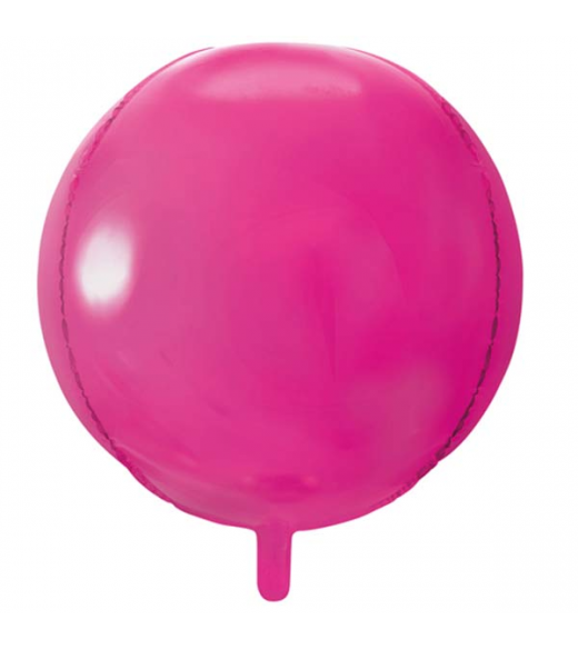 Pink folieballon rund 40 cm