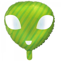 Folieballon Grøn Alien 47 x 48 cm