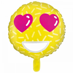 45 cm Folieballon Forelsket Smiley