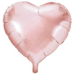 Rose Gold folieballon hjerte 45 cm.