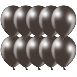 Sorte Metallic Balloner. 100 Stk.