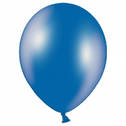 Blå Metallic Balloner. 10 stk.