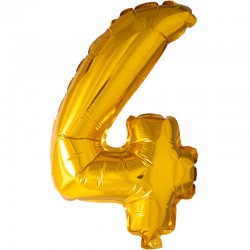41 cm guld folie balloner tal 4