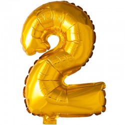 41 cm guld folie balloner tal 2