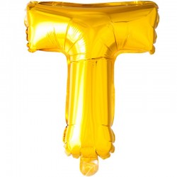 Billede af 102 cm Guld Bogstav Balloner guld 102 cm T